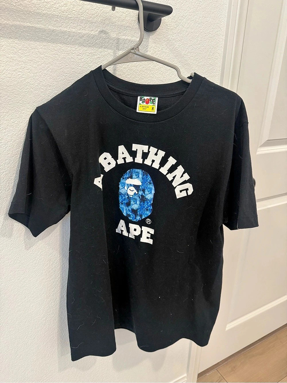 A Bathing Ape BAPE Color Camo Big Ape Head Tee Black/Navy Medium